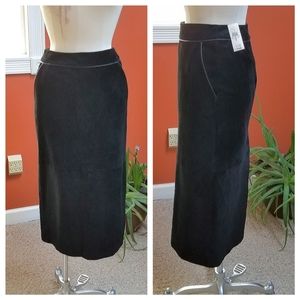 LOFT genuine leather pencil skirt